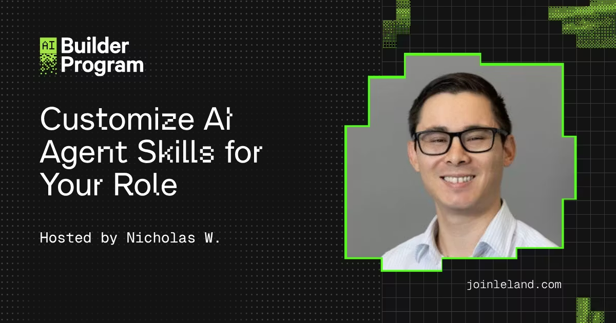 Customize AI Agent Skills for Your Role event artwork
